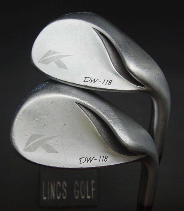 Set of 2 Kasco Dolphin DW-118 56°+58° Irons Regular Steel Shafts GolfPride Grips