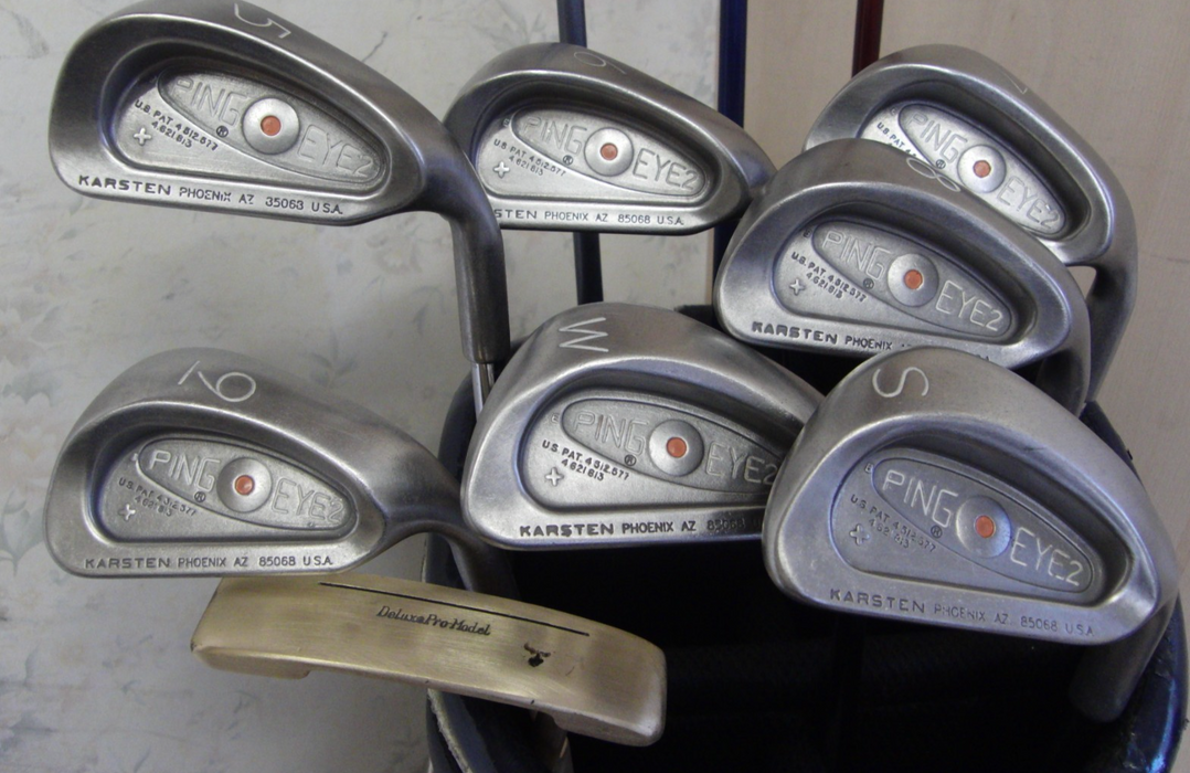 Set Of Ping Eye 2 Orange Dot 5-PW/SW + Callaway Driver+ 3 + 5 Wood + Putter