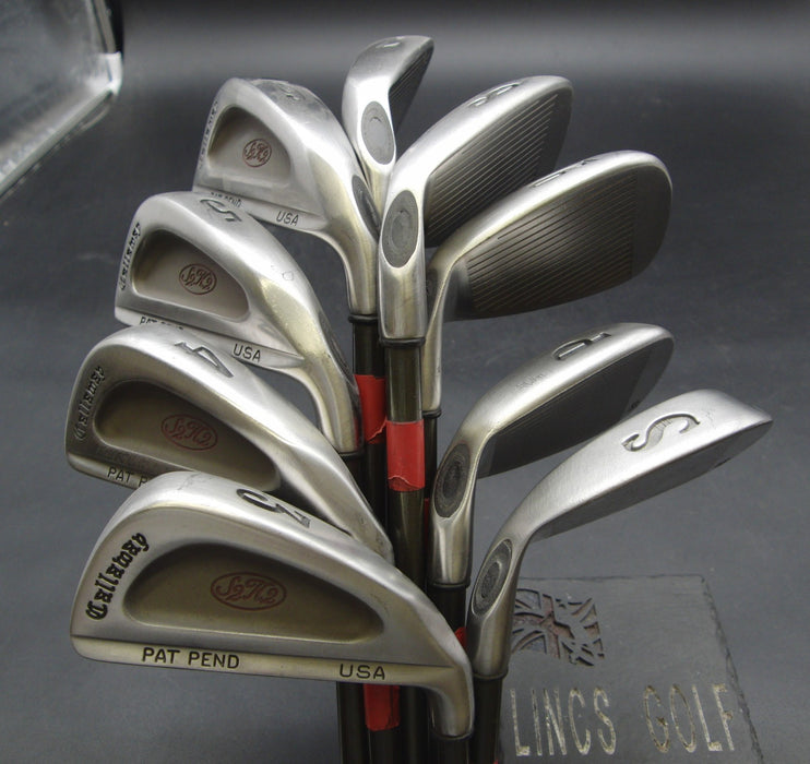 Set of 9x Callaway S2H2 3-SW Irons Regular Graphite Shafts Golf Pride Grips
