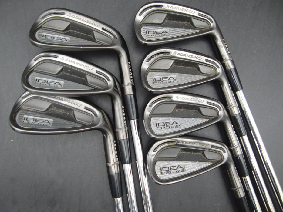 Set of 7x Adams Idea Pro a12 4-PW Irons Stiff Steel Shafts Golf Pride Grips