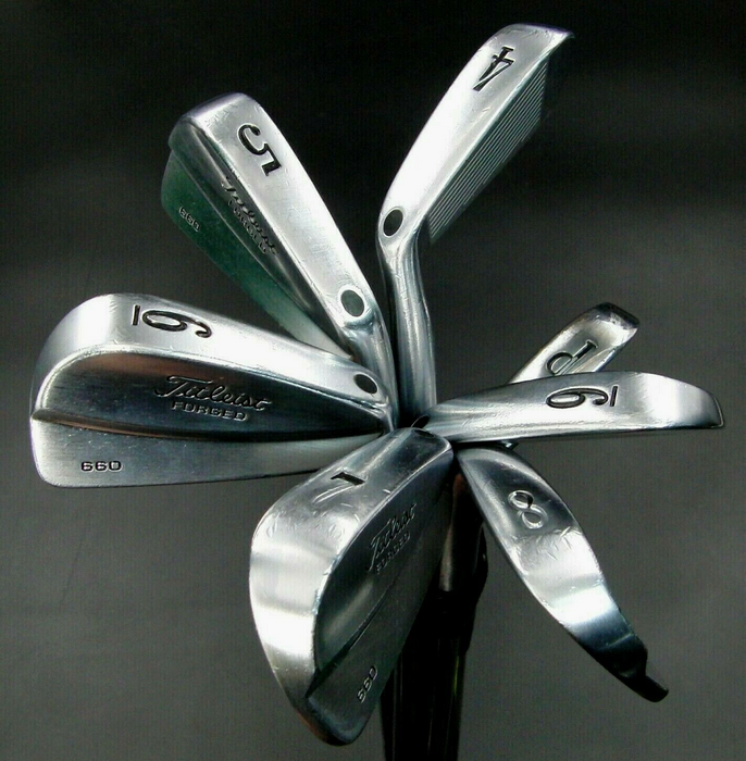 Set of 7 x Titleist 660 Forged Irons 4-PW Stiff Steel Shafts Golf Pride Grips