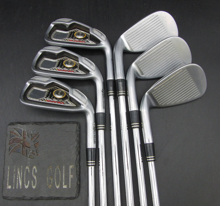 Set of 6x TaylorMade Tour Burner 5-PW Irons Stiff Steel Shafts GolfPride Grips