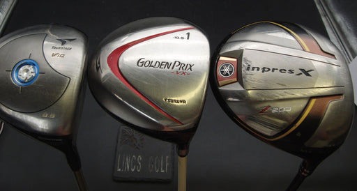Set of 3 Drivers Tsuruya Golden Prix VX Bridgestone TourStage Yamaha Inpres X