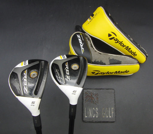 Set of 2 TaylorMade RBZ Stage 2 25° 5 + 28° 6 Hybrids Regular Graphite Shafts