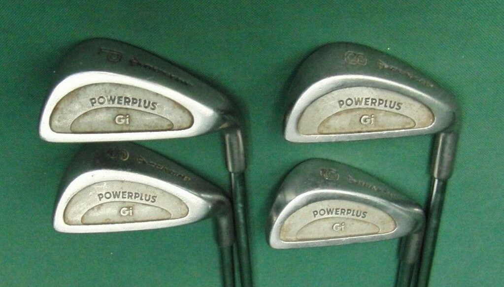Set of 4 x Dunlop Powerplus Gi Irons 8-SW Regular Steel Shafts Avon Grips