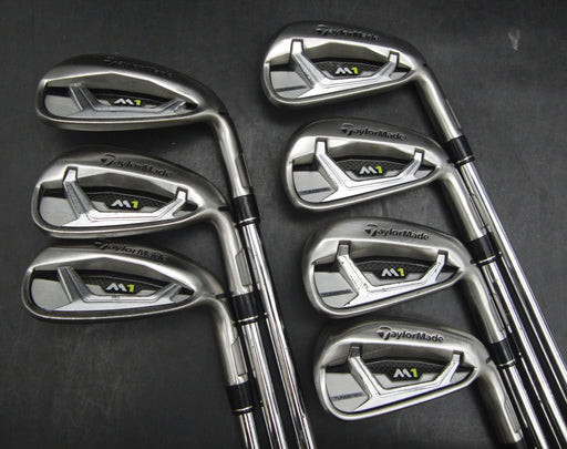 Set of 7x TaylorMade M1 2017 Irons 4-PW Stiff Steel Shafts Iomic Grips*