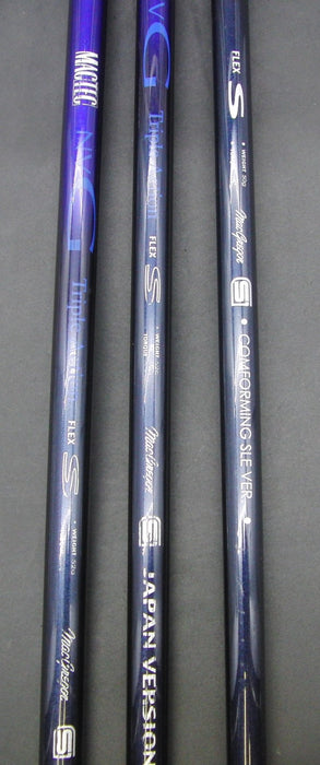 Set of 3x MacGregor Mactec NVG2 3 & 5 Woods + Driver Stiff Graphite Shafts