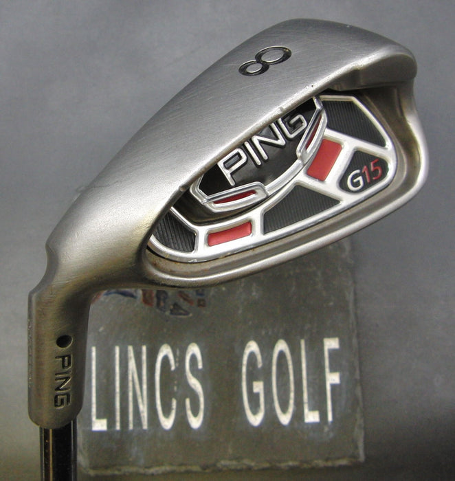 Left-Handed Ping G15 Black Dot 8 Iron Regular Steel Shaft Lamkin Grip