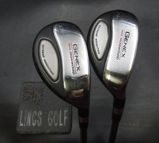 Set of 2 Genex 3D X Ironwood 17° 2 & 20° 3 Hybrids Regular Steel Shafts