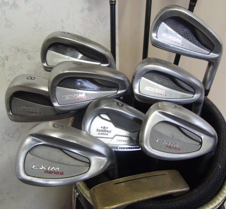 Set Of Maruman Exim Nano 5-SW+AW Irons + Driver + 3 Wood + 4 Wood + Putter