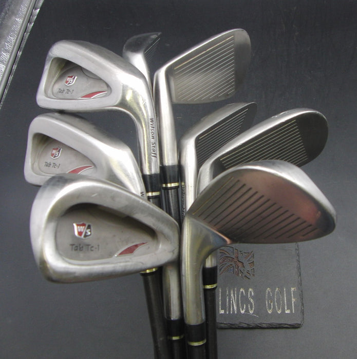 Set of 8x Wilson Tab TC-1 5-SW + AW Irons Stiff Graphite Shafts*