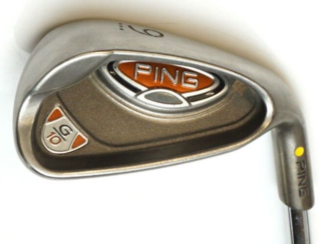 Ping G10 Yellow Dot 9 Iron AWT Regular Steel Shaft Ping Grip