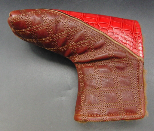 PSYKO GOLF Croc-effect Embroidered Genuine Leather Putter Head Cover