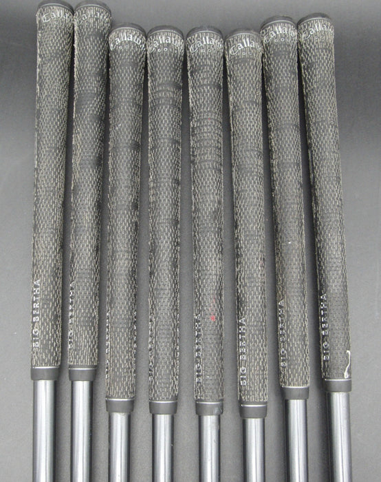 Set of 8x Callaway Big Bertha 2002 Irons 4-10+PW Regular Graphite Shafts*