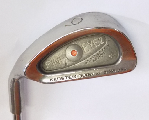Left Handed Polished Ping Eye2+ Orange Dot 6 Iron KT-M Stiff Steel Shaft