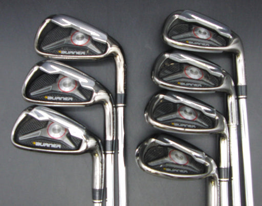 Set of 7x TaylorMade Burner 2009 5-SW Irons Stiff Steel Shafts TaylorMade Grips