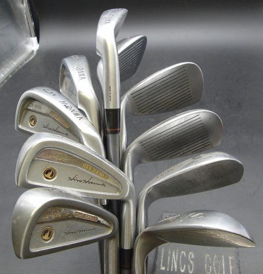 Set of 10x Honma LB-606 Irons 3-SW Stiff Graphite Shafts HiroHonma Grips*
