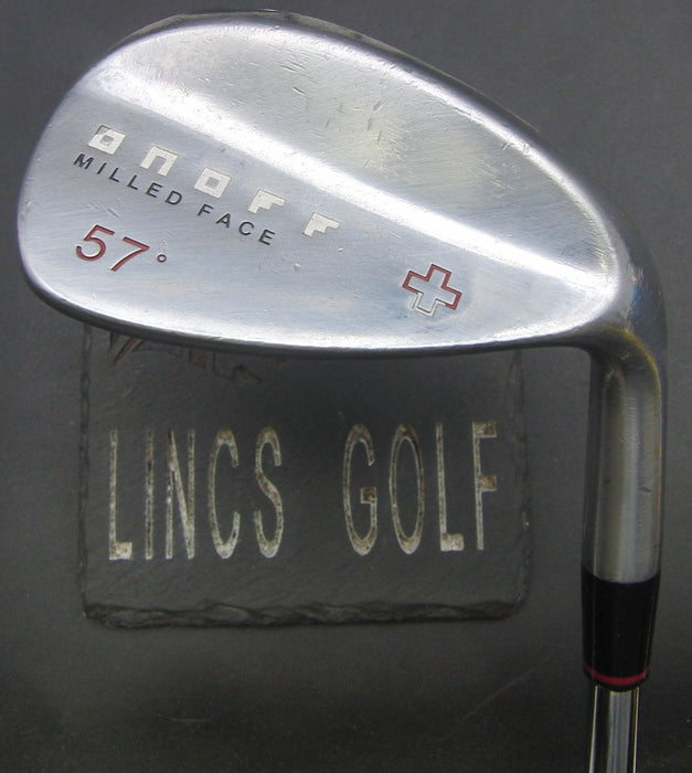 Onoff Milled Face Plus 57° Sand Wedge Stiff Steel Shaft Onoff Grip
