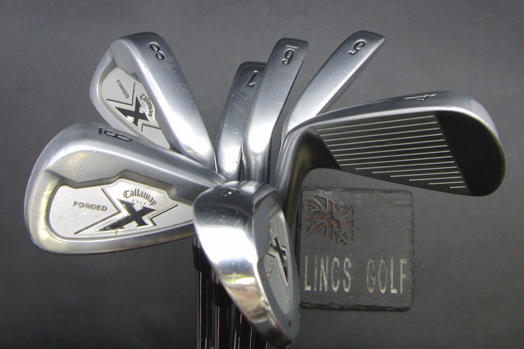 Set of 7x Callaway X Forged 2007 4-PW Irons Regular Steel Shafts
