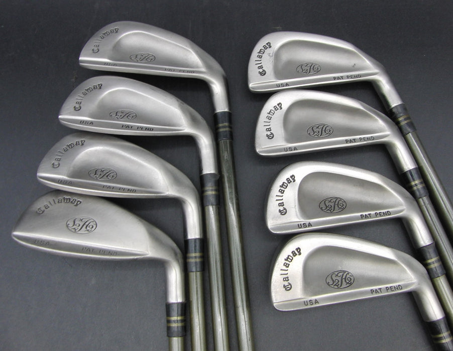 Set of 8x Callaway S2H2 3-PW Irons Firm Graphite Shafts Callaway Grips
