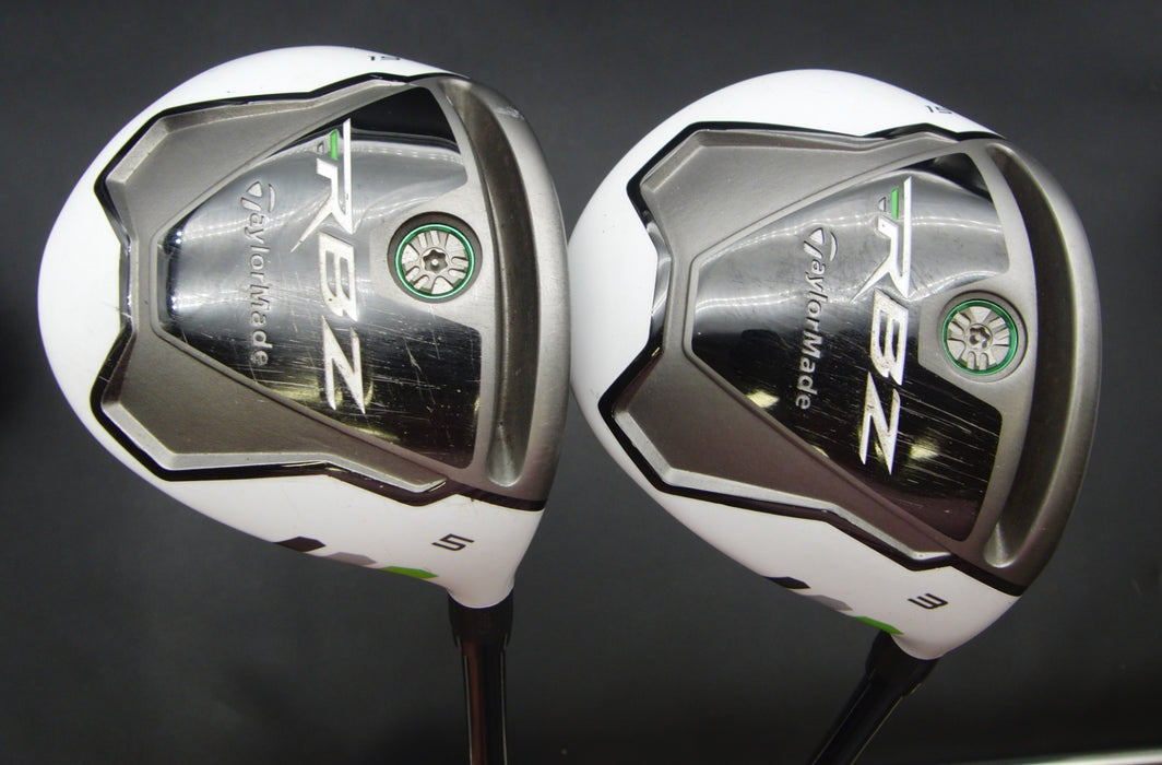 Set of 2 TaylorMade RBZ 15° 3 & 19° 5 Woods Regular Graphite Shafts & HeadCovers
