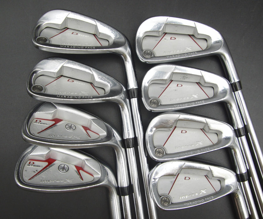Set of 8x Yamaha Inpres X 5-SW + AW Irons Regular Steel Shafts Geoleap Grip*