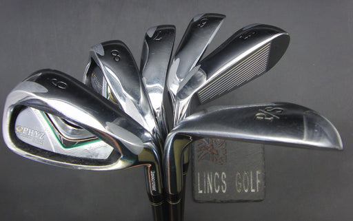Set of 6x Bridgestone PHYZ 5-9 Irons + Gap Wedge Regular Graphite Shafts
