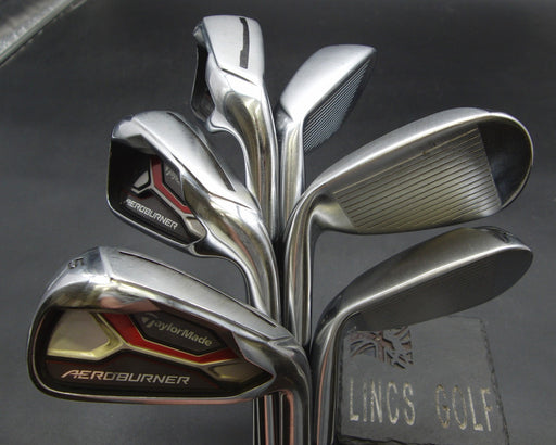 Set of 6x TaylorMade AeroBurner Irons 5-PW Stiff Steel Shafts With Grips