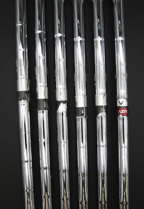 Set of 6x Callaway RAZR X Irons 5-PW Stiff Steel Shafts Iomic Grips*