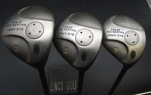 Set of 3 Callaway Great Big Bertha 3 + 5 + 7 Woods Regular Graphite Shafts*