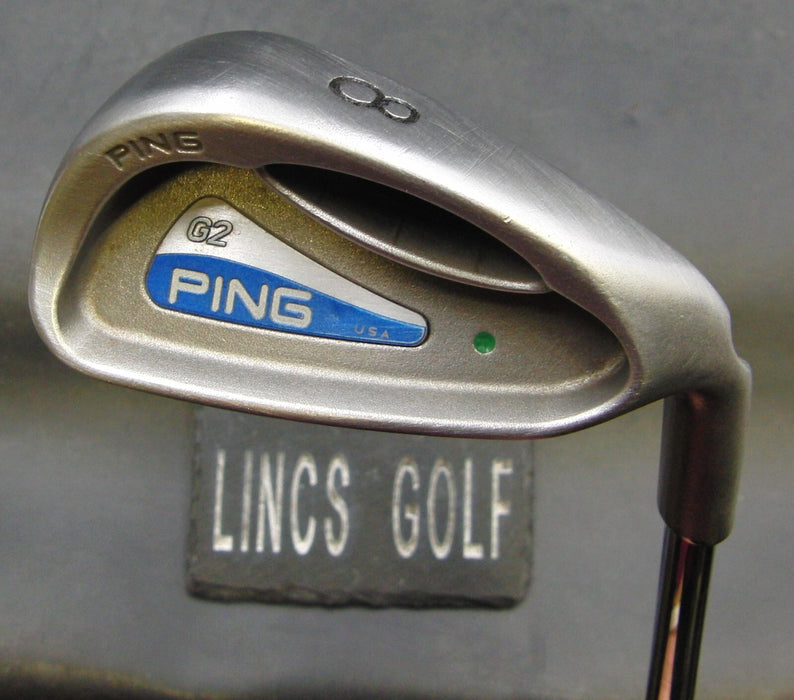 Ping G2 Green Dot 8 Iron Regular Steel Shaft Golf Pride Grip  (Missing Weight)
