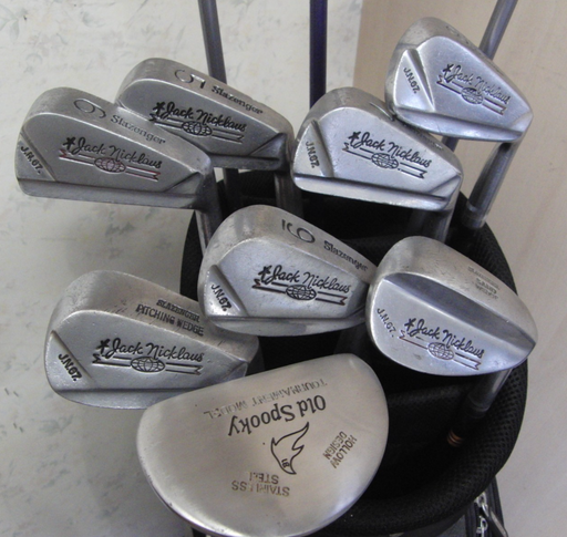 Set of Slazenger Jack Nicklaus Irons 5-SW + Callaway Wood + 3+5 Wood + Putter
