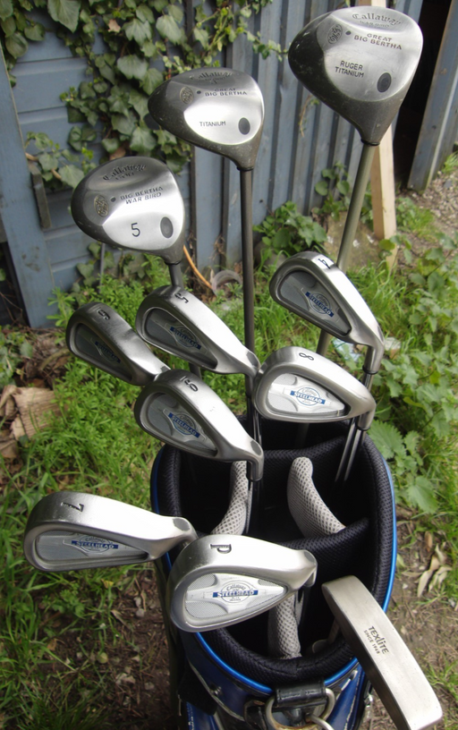 Set of Callaway SteelHead X14 Iron 4-PW+ Driver+ 3 Wood+5 Wood +Texlite Putter*