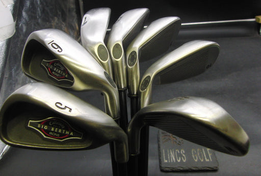 Set of 7 x Callaway Big Bertha 2002 Irons 5-10+GW Regular Graphite Shafts*