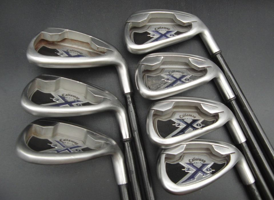 Set of 7x Callaway X20 Irons 5-SW Stiff Graphite Shafts Callaway Grips*