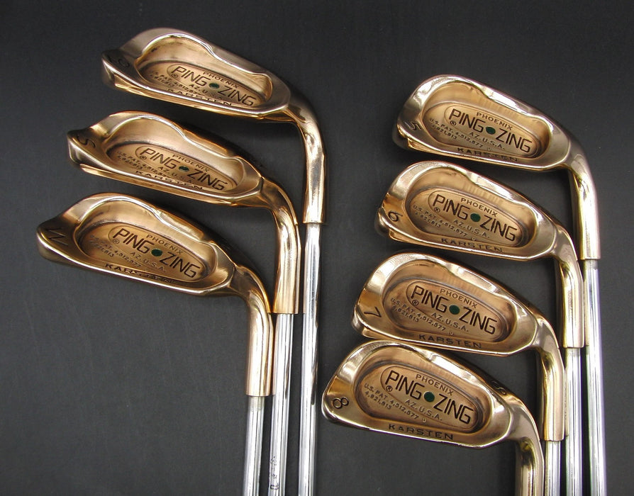 Polished Set of 7x Ping Zing Beryllium Copper BeCu Green Dot 5-SW Irons Stiff