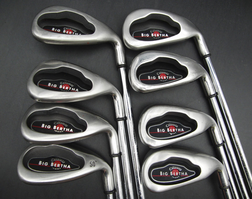 Set of 8x Callaway Big Bertha 2004 Irons 4-PW Uniflex Steel Shafts*