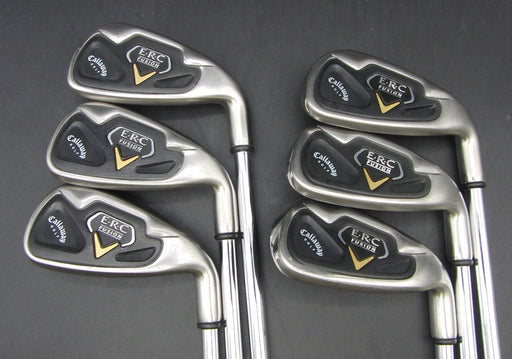 Set of 6x Callaway ERC Fusion 5-PW Irons Regular Steel Shafts Yellow Grips*