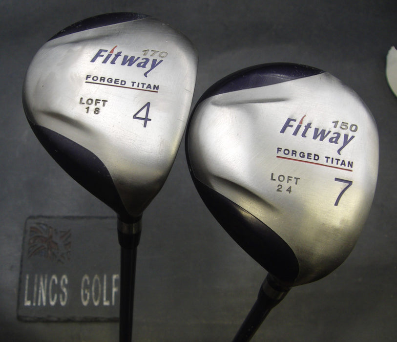 Set of 2 Fitway Forged Titan 18° 4 & 24° 7 Woods Ladies Graphite Shafts
