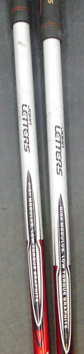 Set of 2 John Letters T8 21° 3 & 24° 4 Hybrids Uniflex Graphite Shafts JL Grips