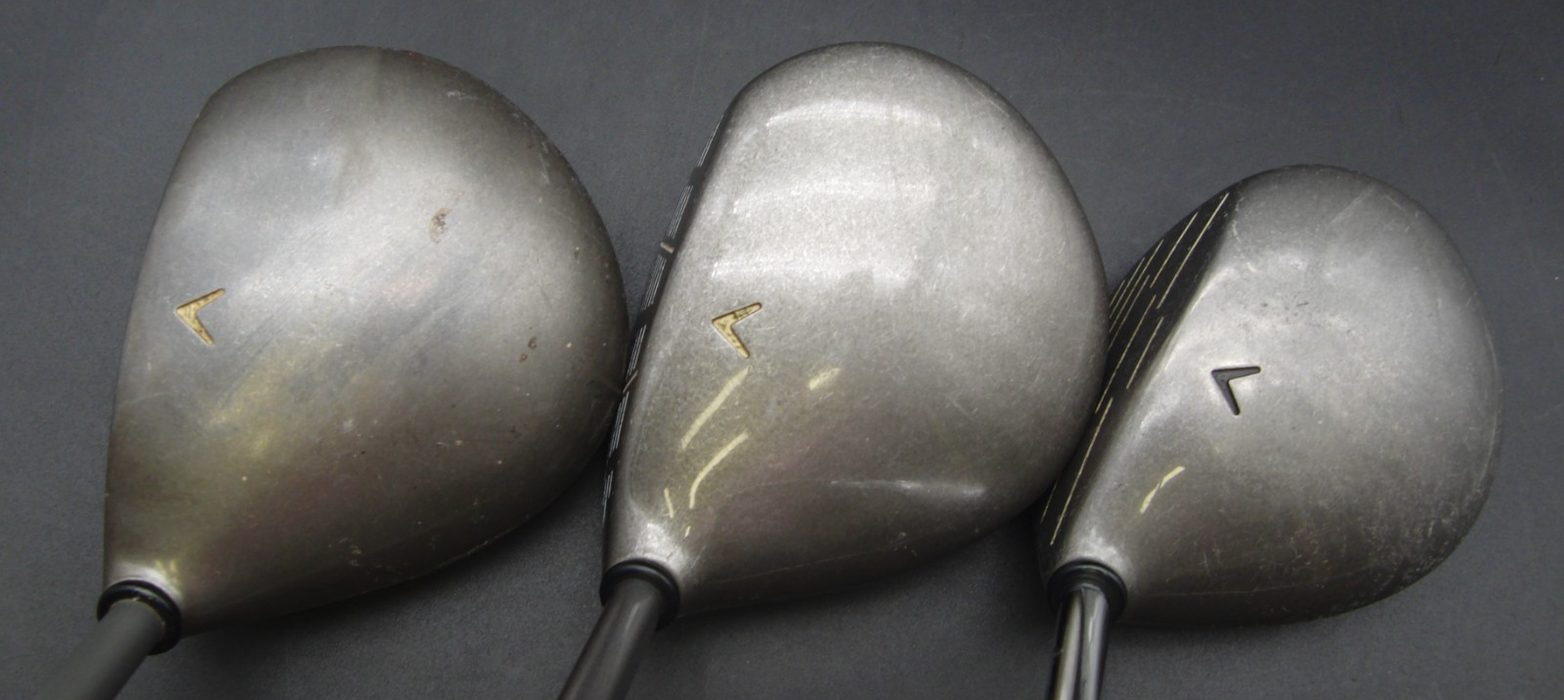 Set of Callaway Hawk Eye Iron 3-SW+AW+ Driver + 3 Wood + 4 Wood + Putter*