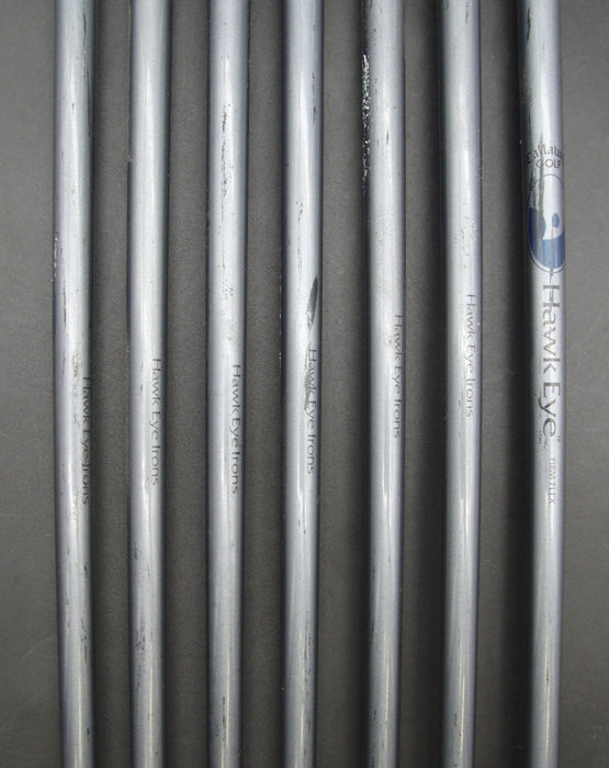 Set of 7x Callaway HawkEye Irons 4-PW Firm Graphite Shafts Circle Grips