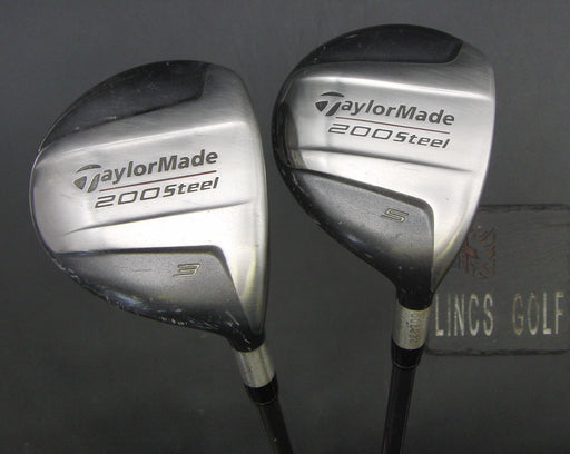 Set of 2 TaylorMade 200 Steel 3 Wood + 5 Wood Stiff Graphite Shafts