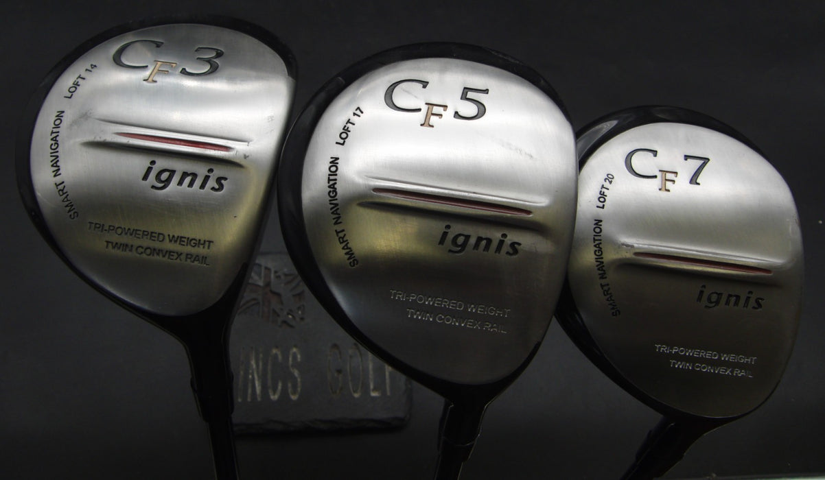 Set of 3 Ignis CF 3+5&7 Woods Regular Graphite Shafts Bolux Grips