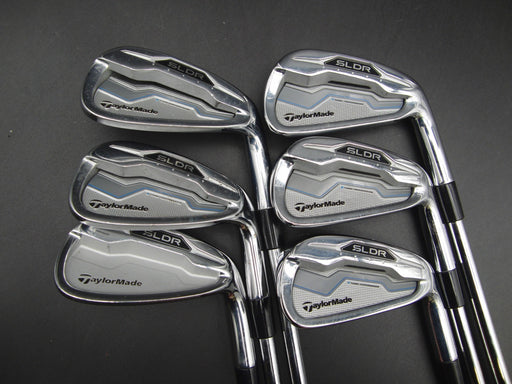 Set of 6x TaylorMade SLDR Irons 5-PW Stiff Steel Shafts Black Grips*