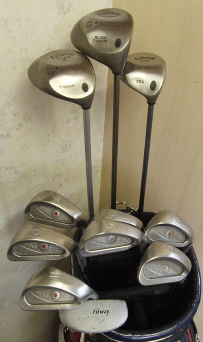 Set of Ping Eye 2 Red Dot Iron 5-PW+SW+ Callaway Driver+ 3 Wood+ 4 Wood + Putter