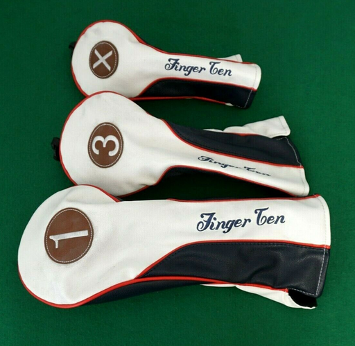 Set of 3 x Finger Ten 1, 3 & X Driver/Wood Head Covers