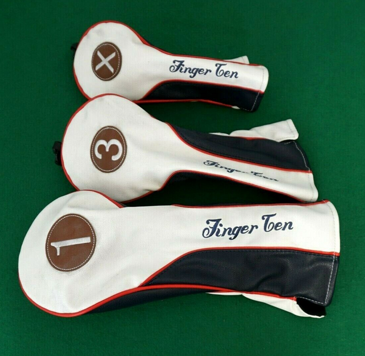 Set of 3 x Finger Ten 1, 3 & X Driver/Wood Head Covers
