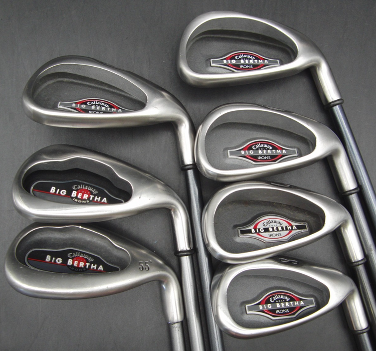 Set Of Callaway Big Bertha 5-10-PW Irons + Callaway Driver + 3 + 4 Wood + Putter