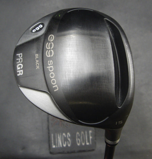 PRGR Black Egg Spoon 15° 3 Wood Regular Graphite Shaft Black Grip